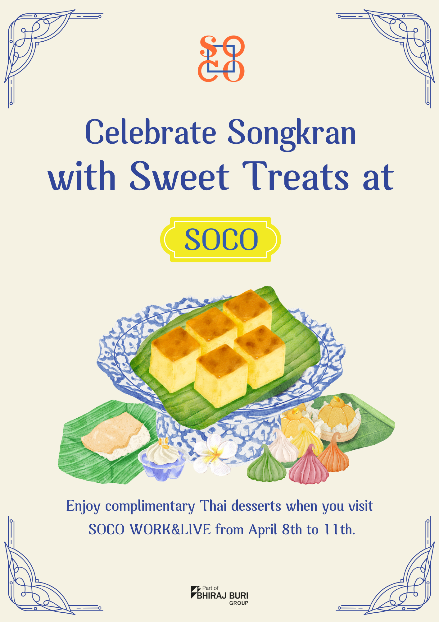 Celebrate Songkran with Sweet Treats at SOCO WORK&LIVE EmQuartier!